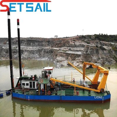 160m3-4000m3 Вместимость Гидравлический управляющий резчик Всасывающий драгер с подводным песковым насосом