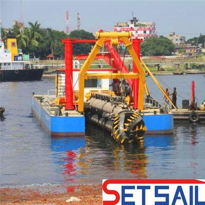 370 т 24 дюймовый поток воды 5500 м3 Резка поглощающая грязь буровой катер для реки Общая ширина 10,2 м