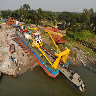 1800cm * 380cm * 220cm Размер пакета Siemens PLC Control Cutter Suction Dredger для реки