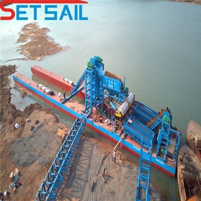 CTN Slot Type Chain Bucket River Gold and Diamond Mining Dredger для Конго Полная оплата