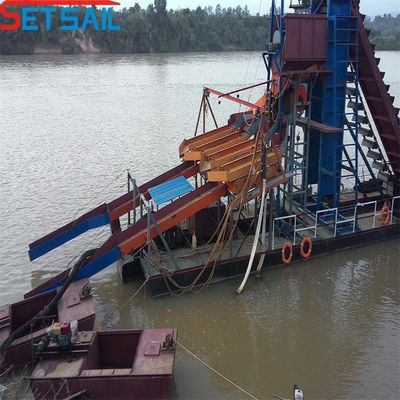 124-200 Piece Chain Bucket Alluvial Gold Mining Dredger for River Tin in CTN Slot (Слоновая буровая цепь для добычи золота для речного олова в слоте CTN)