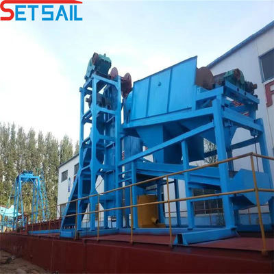 124-200 Piece Chain Bucket Alluvial Gold Mining Dredger for River Tin in CTN Slot (Слоновая буровая цепь для добычи золота для речного олова в слоте CTN)