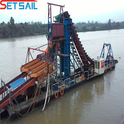 124-200 Piece Chain Bucket Alluvial Gold Mining Dredger for River Tin in CTN Slot (Слоновая буровая цепь для добычи золота для речного олова в слоте CTN)