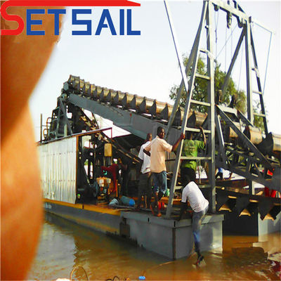 Chain Bucket River Gold and Lake Diamond Mining Dredger Валюта США 60 м3-300 м3 Мощность