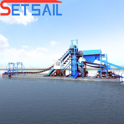 380V Bucket Chain River Mining Gold Dredge для коррозионно устойчивого материала и реки