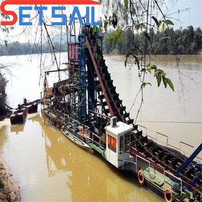 37kw-200kw Копание озера Золото алмазный драгер с цепной ведро речной добывающей техники