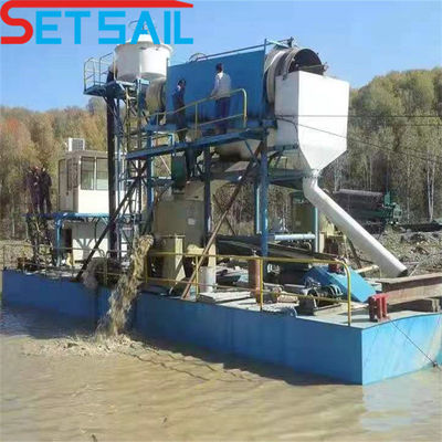 Установка парусного 100m3/Hour Bucket Chain Gold Dredger для отбора и панирования золота по доступной цене
