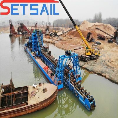 128-176PCS Chian Количественная цепочка ведро речной песок Золото судно с дробильной машины