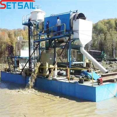 5.5kw-20kw Durm Screen Power Reservoir Chain Bucket Mining Dredger для озера Золото