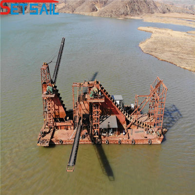 5.5kw-20kw Durm Screen Power Reservoir Chain Bucket Mining Dredger для озера Золото