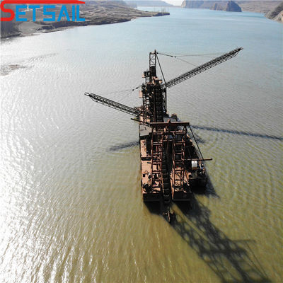 5.5kw-20kw Durm Screen Power Reservoir Chain Bucket Mining Dredger для озера Золото