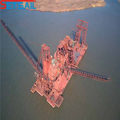 5.5kw-20kw Durm Screen Power Reservoir Chain Bucket Mining Dredger для озера Золото