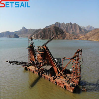 5.5kw-20kw Durm Screen Power Reservoir Chain Bucket Mining Dredger для озера Золото