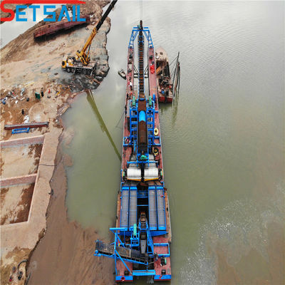 5.5kw-20kw Durm Screen Power Reservoir Chain Bucket Mining Dredger для озера Золото