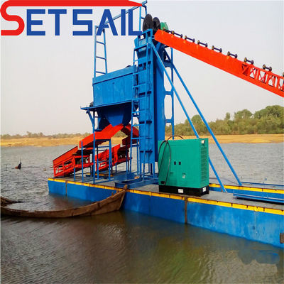 Дреггер для добычи золота Lake Chain Bucket River с барабанным экраном длина 1,4mx1,2m-2,6mx1,5m