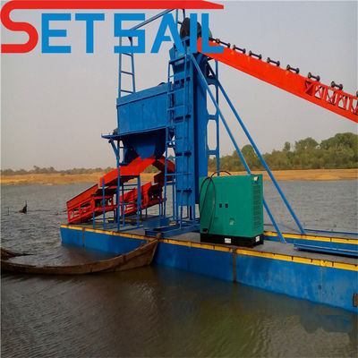 Электрический QHMB-3 Lake Chain Bucket Gold Mining Dredger для добычи алмазов на реке по доступной цене
