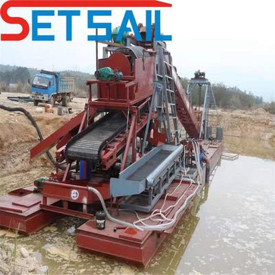 Электрический QHMB-3 Lake Chain Bucket Gold Mining Dredger для добычи алмазов на реке по доступной цене