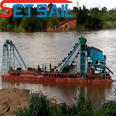 Электрический QHMB-3 Lake Chain Bucket Gold Mining Dredger для добычи алмазов на реке по доступной цене