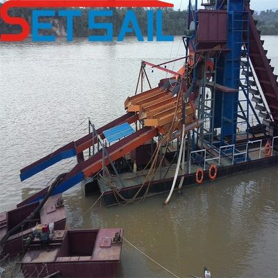 Электрический QHMB-3 Lake Chain Bucket Gold Mining Dredger для добычи алмазов на реке по доступной цене