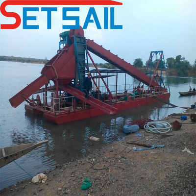 Электрический QHMB-3 Lake Chain Bucket Gold Mining Dredger для добычи алмазов на реке по доступной цене