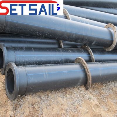 Высокотемпературные трубы с соединительным фланцем HDPE трубы для доставки песка / грязи / воды